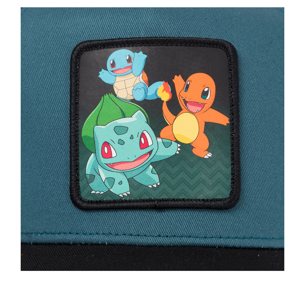 Бейсболка CAPSLAB арт. CL/PKM6/1/CT/STA Pokemon Bulbasaur, Charizard and Squirtle (бирюзовый / черный)  фото 4