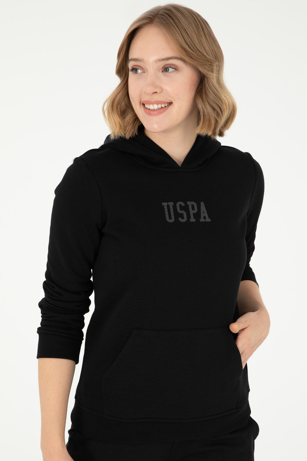 Женский черный базовый свитшот - U.s. polo assn фото 3
