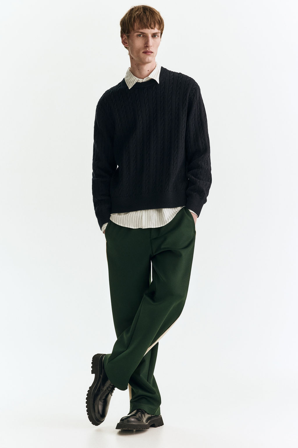 Jersey en punto trenzado Regular Fit - H&m фото 9