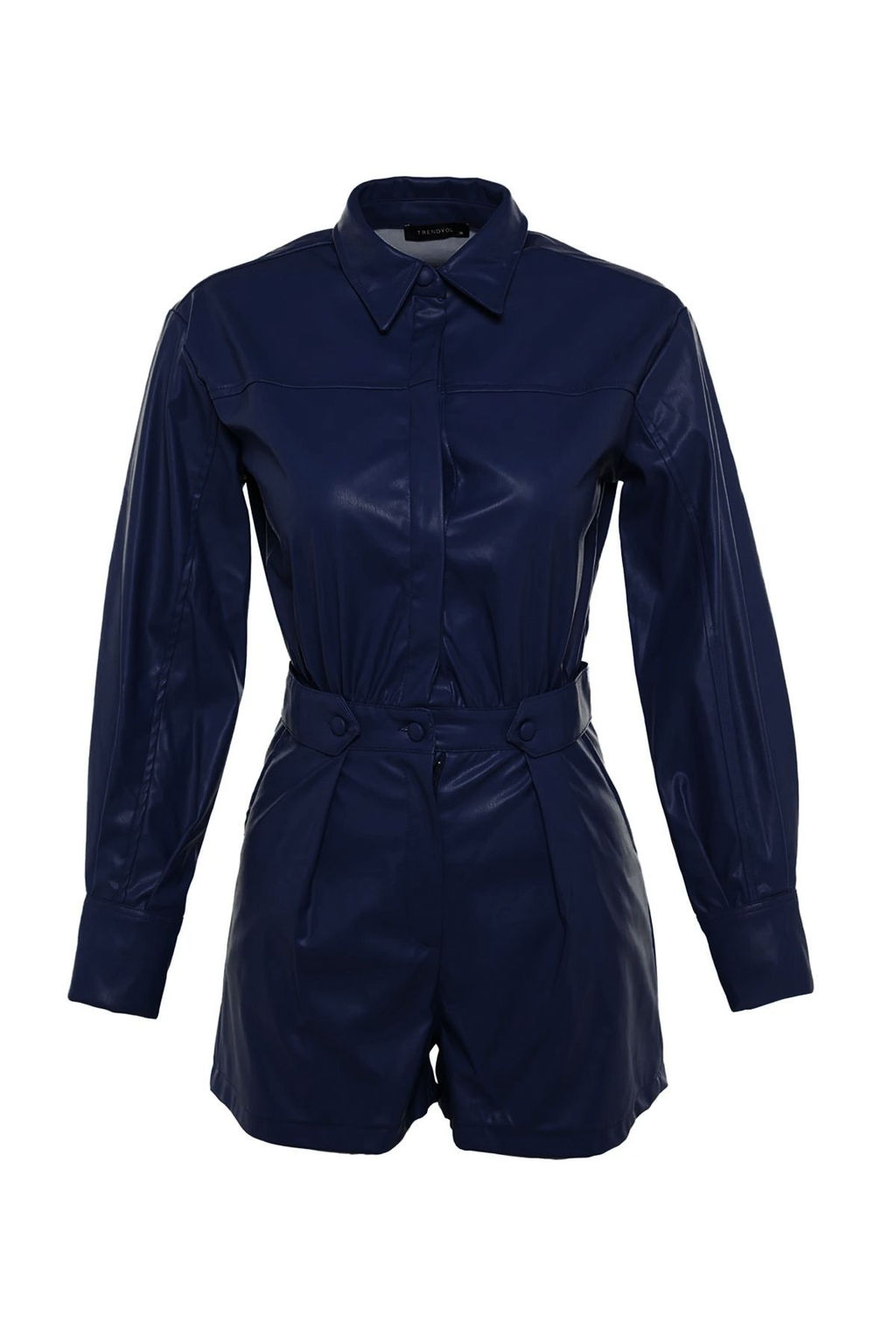TRENDYOLMILLA Limited Edition Indigo Suni Deri Dokuma Tulum TWOAW22TU0322  фото 6