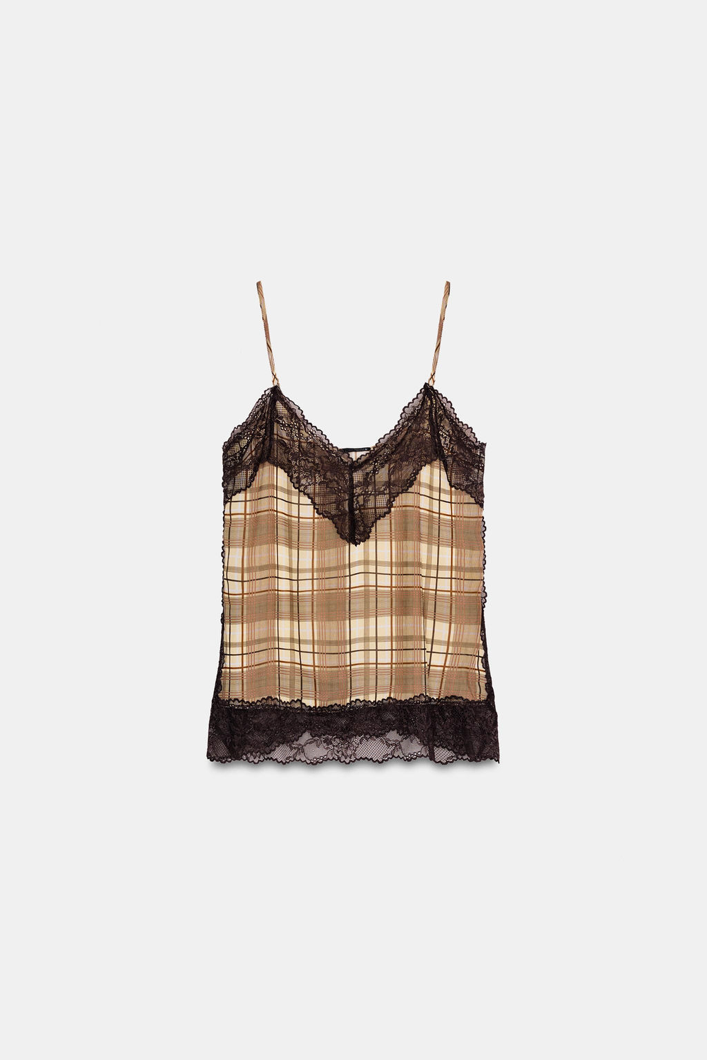 TOP LENCERO CUADROS / Multicolor - Zara фото 8