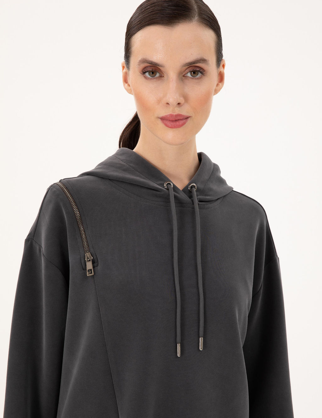 Antrasit Oversize Modal Kuma_ Sweatshirt - Pierre cardin фото 2