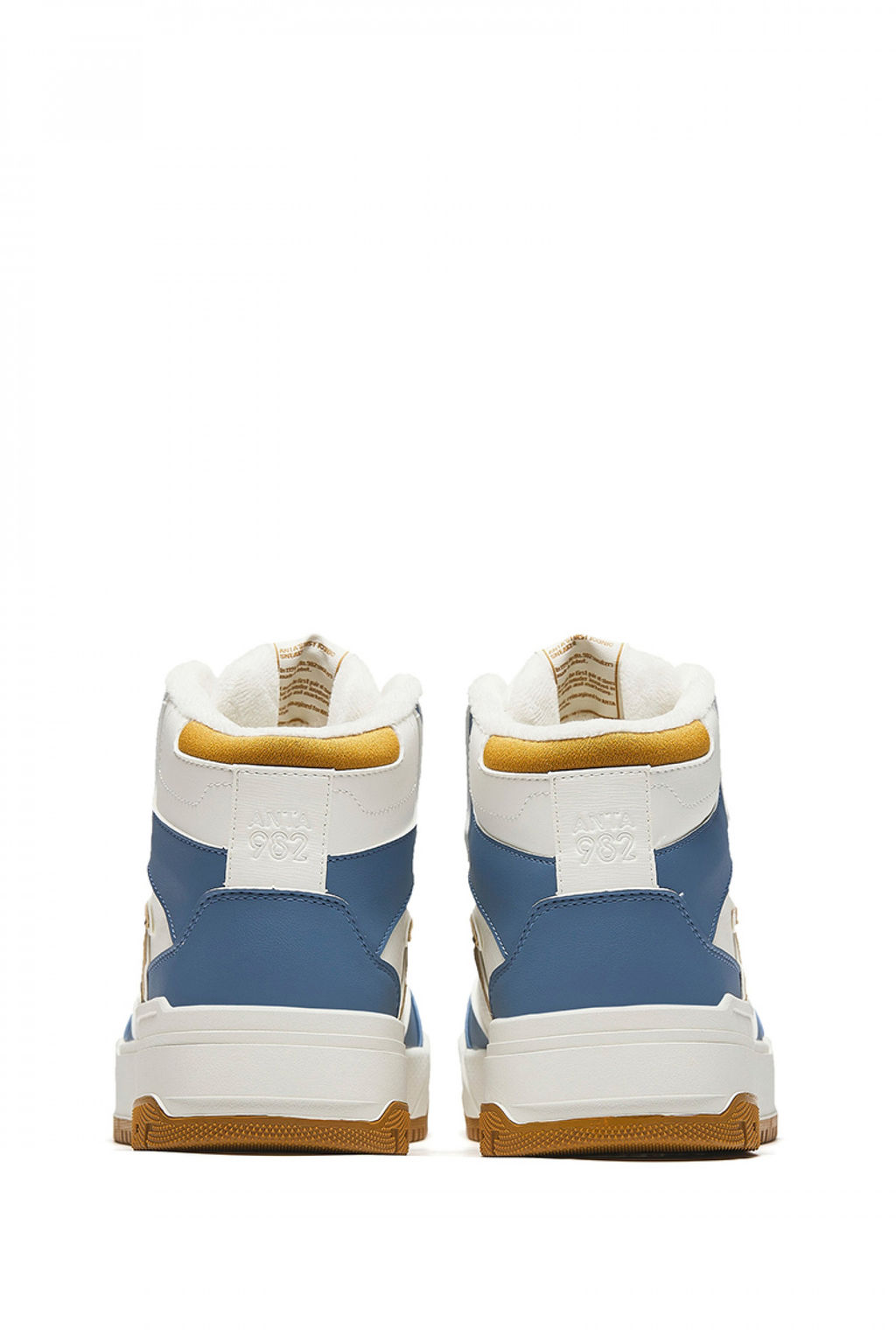 Кеды повседневные утепленные Бежевый/Голубой/Коричневый ANTA982