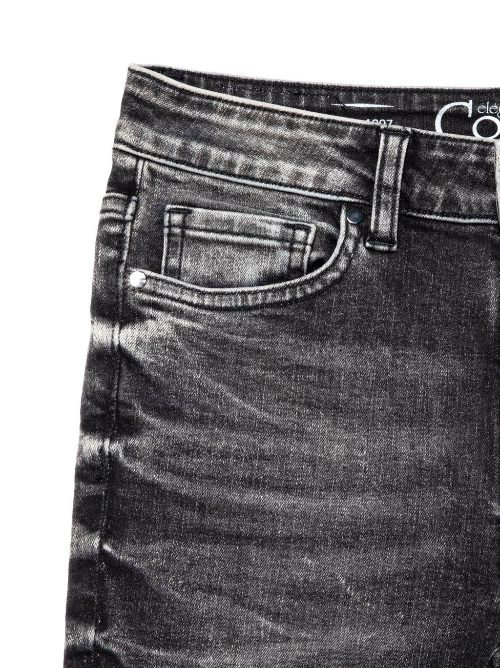 CONTE Моделирующие eco-friendly джинсы skinny со средней посадкой CON-173 washed black - Conte elegant фото 6