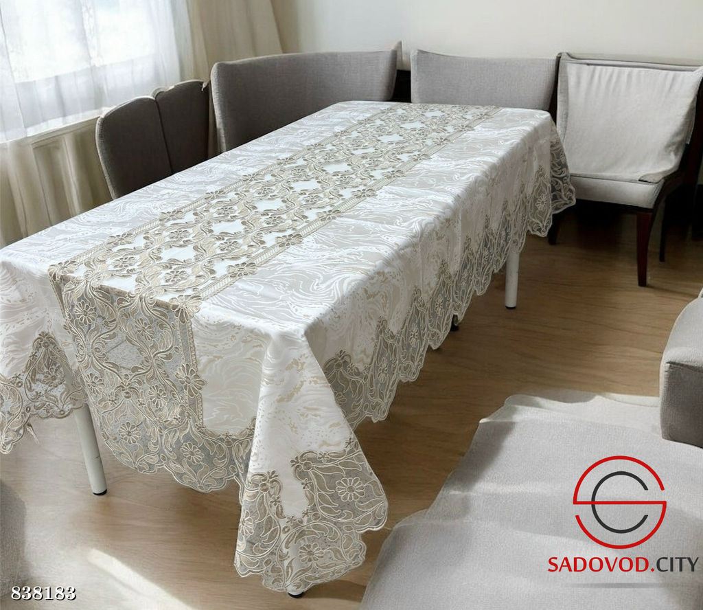 Прямоугольная кружевная скатерть