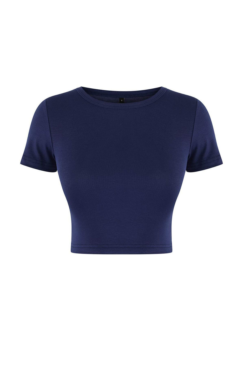 Lacivert-Gri Melanj 2li Paket Crop Viskoz/Yumusak Kumas Esnek Orme Bluz TWOSS23BZ00108