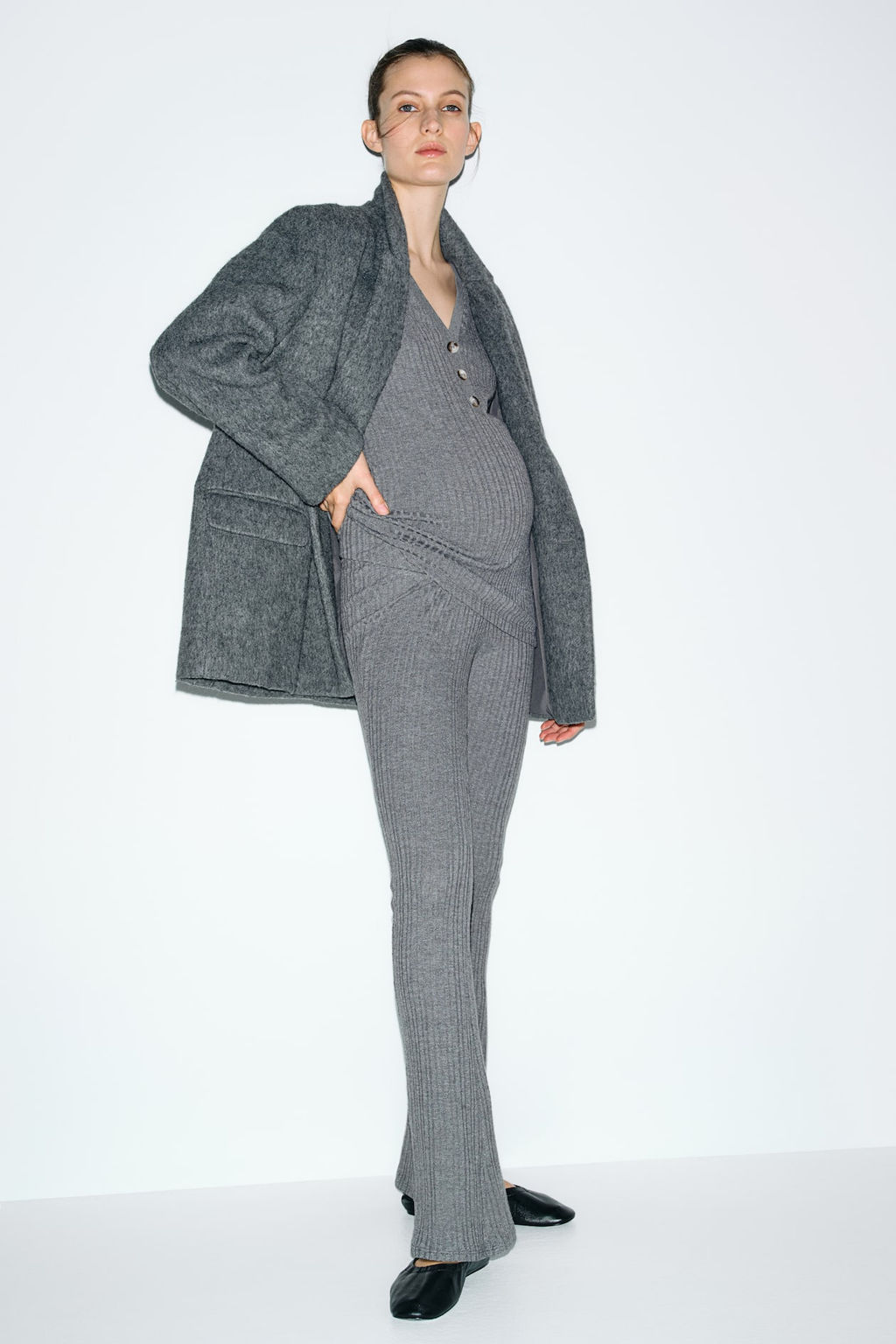 MAMA Pantalon acampanado Before & After - H&m фото 2