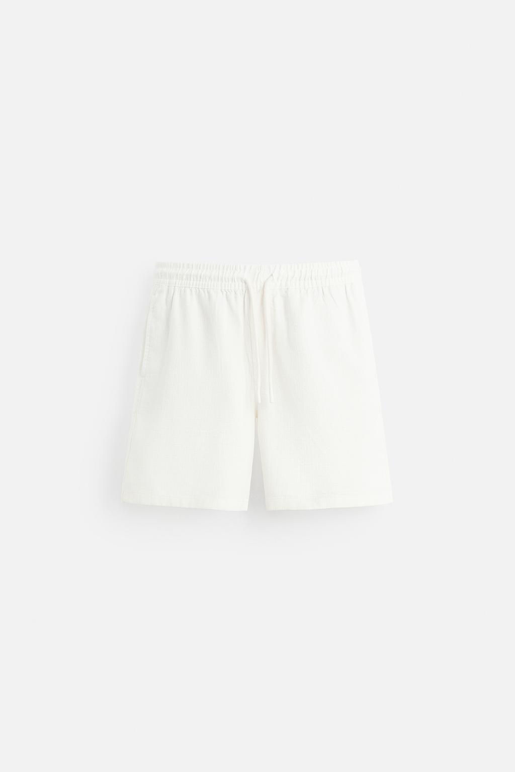 TEXTURED REGULAR FIT BERMUDA SHORTS - Zara фото 34