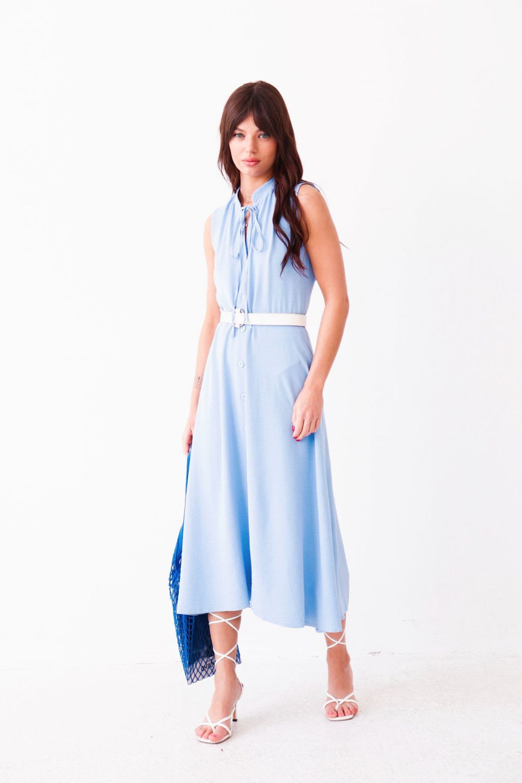 Martichelli Платье, как из к/ф "Красотка", голубое