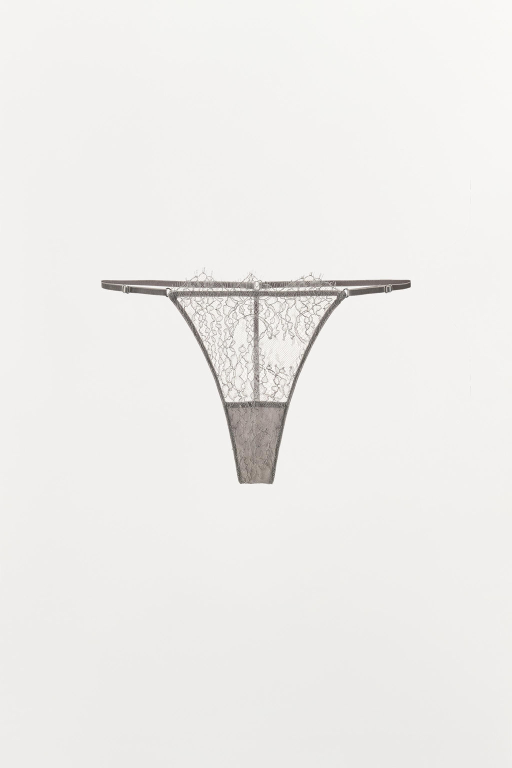 TANGA ENCAJE / Gris - Zara фото 3