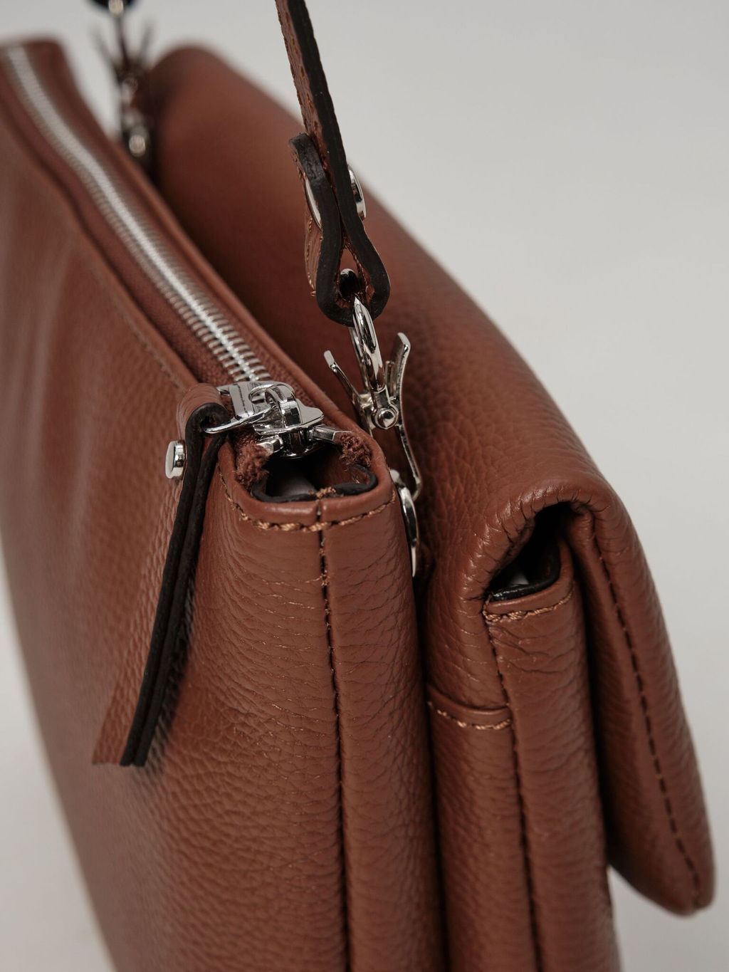 Сумка кожаная на плечо кросс-боди Deboro 31069 коппер