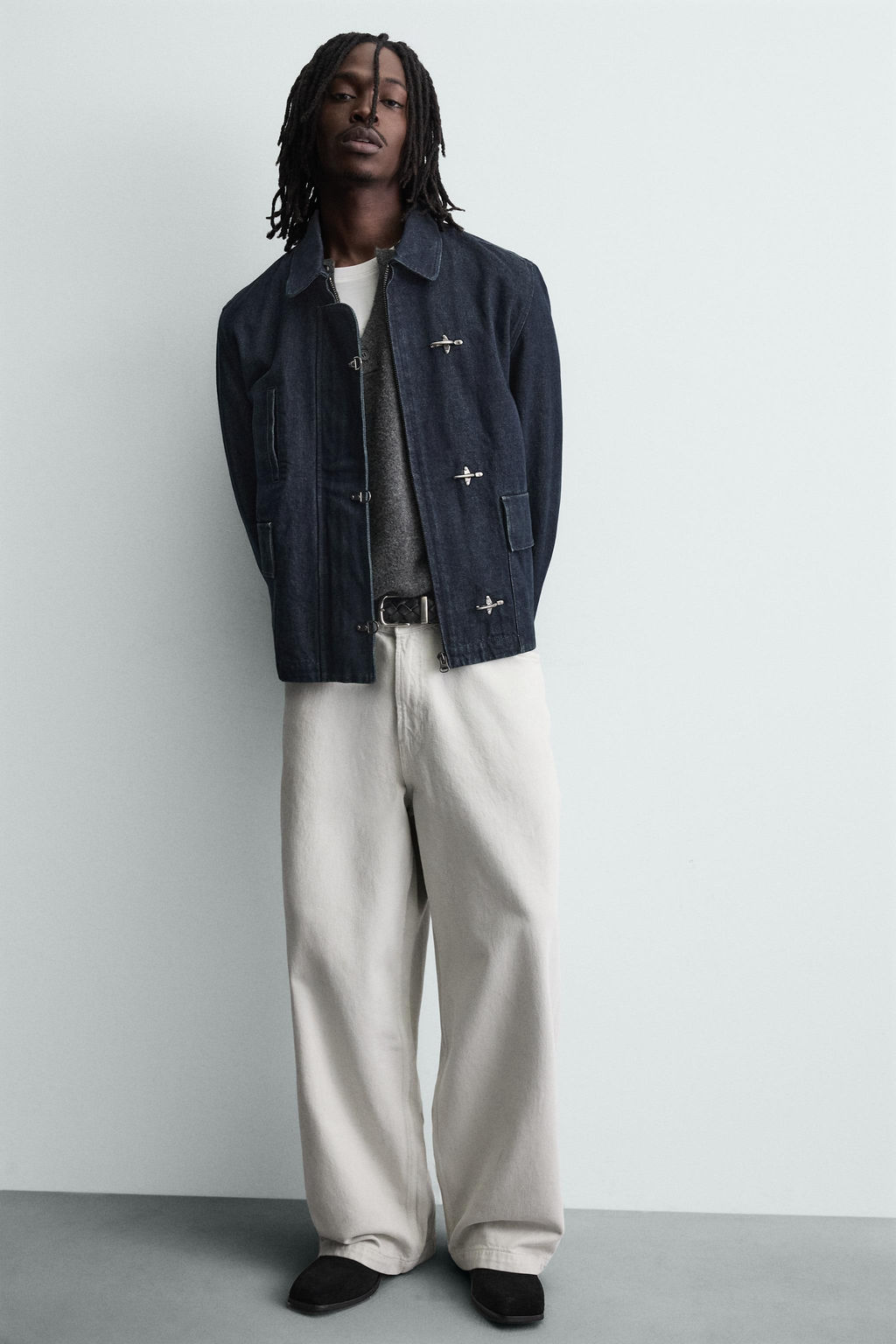 DENIM FIREMAN CLASP JACKET - Zara фото 7