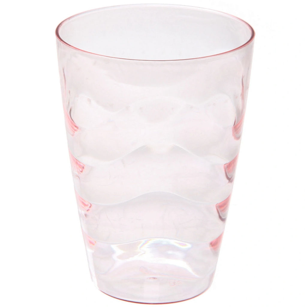 Цена за 2 шт. Стакан пластиковый 500мл "Волна" в наборе 4шт, микс цветов