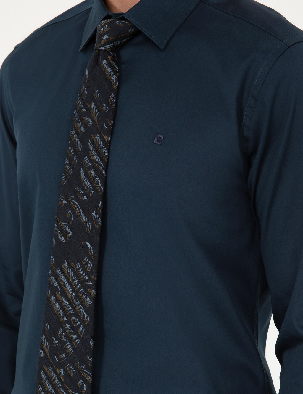 Lacivert Slim Fit Uzun Kollu Basic G_mlek - Pierre cardin фото 7