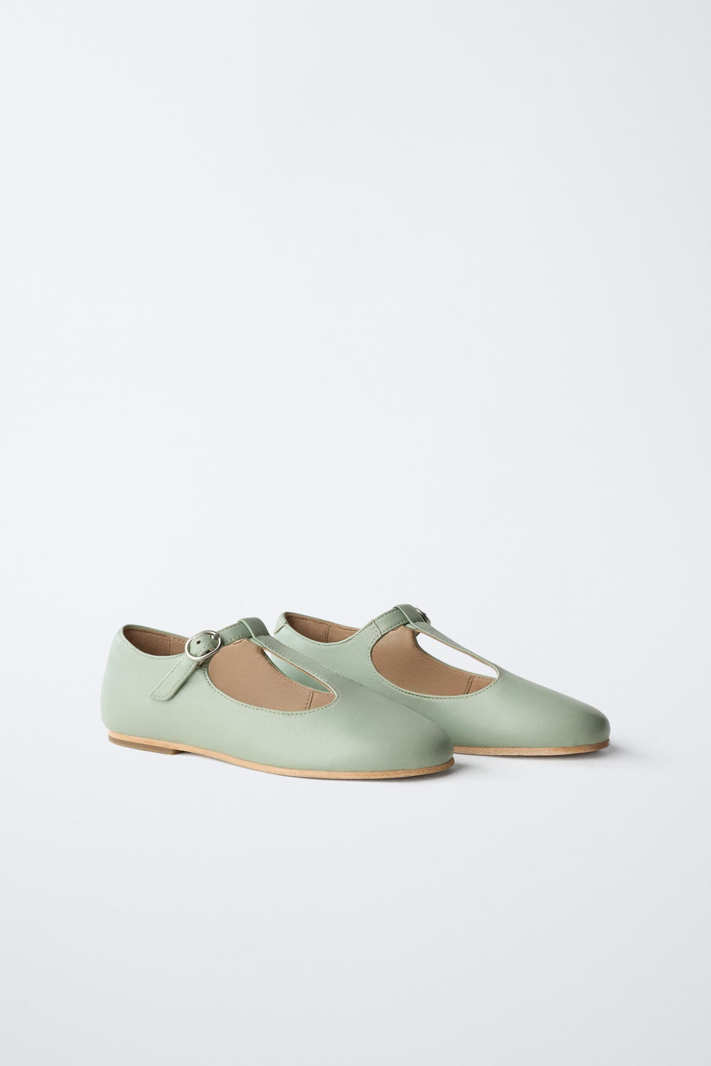T-BAR LEATHER BALLET FLATS - LIMITED EDITION - Zara фото 2