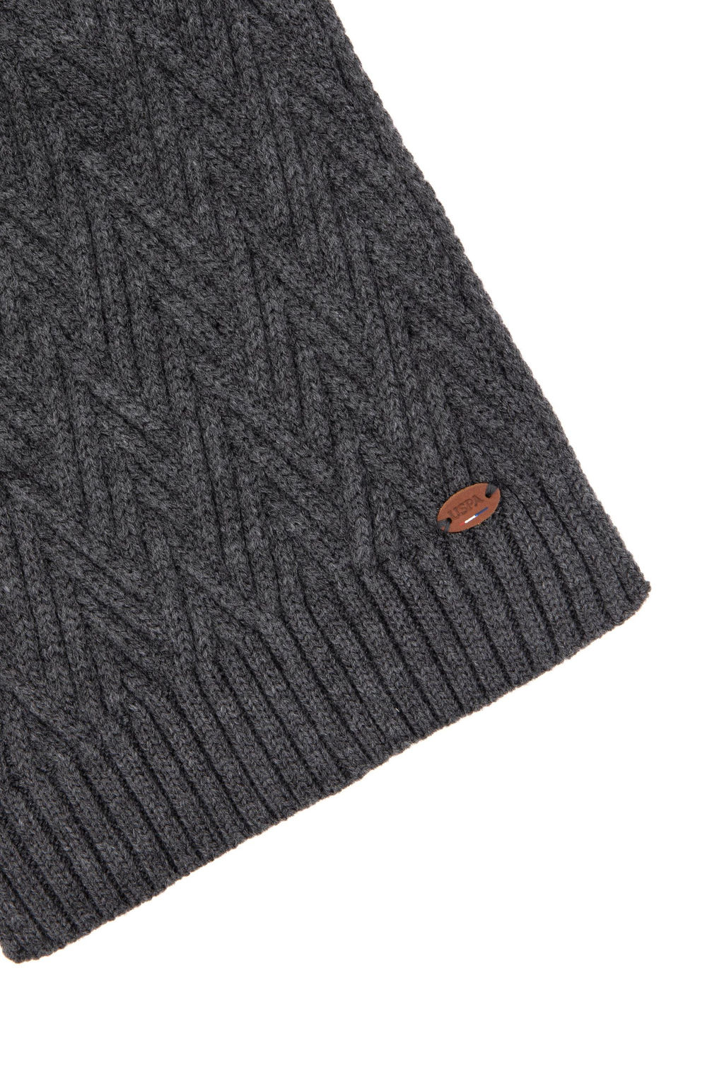 Мужской шарф антрацитовый меланжевый Неожиданная скидка в корзине - U.s. polo assn фото 2