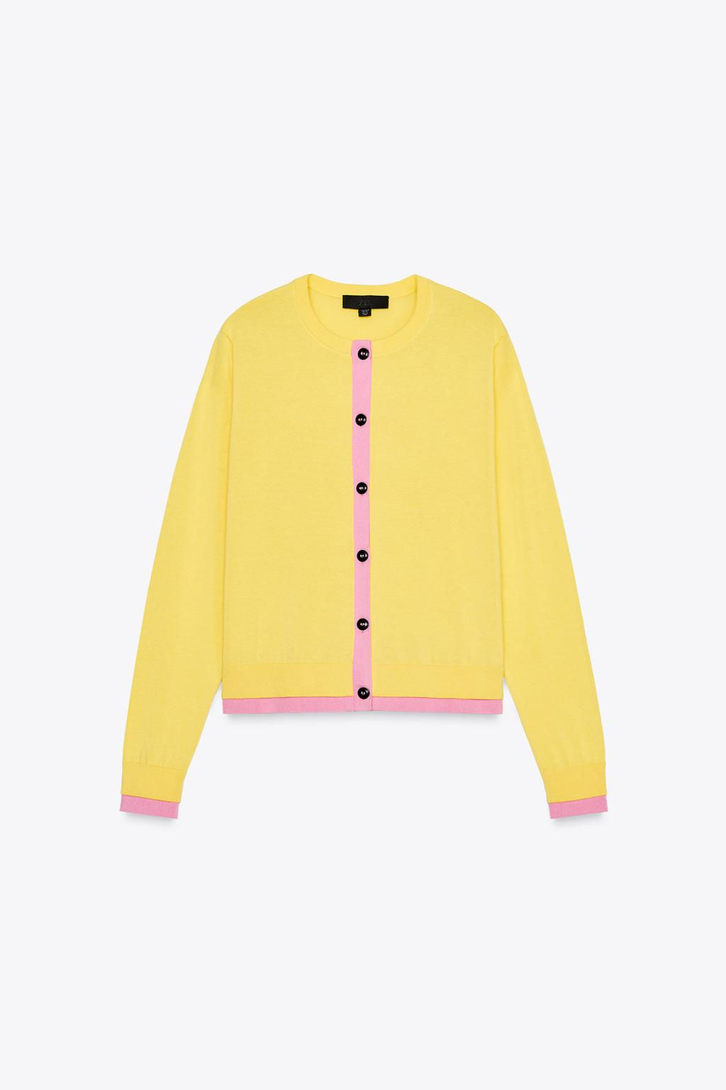 COLOUR BLOCK KNIT CARDIGAN - Zara фото 4