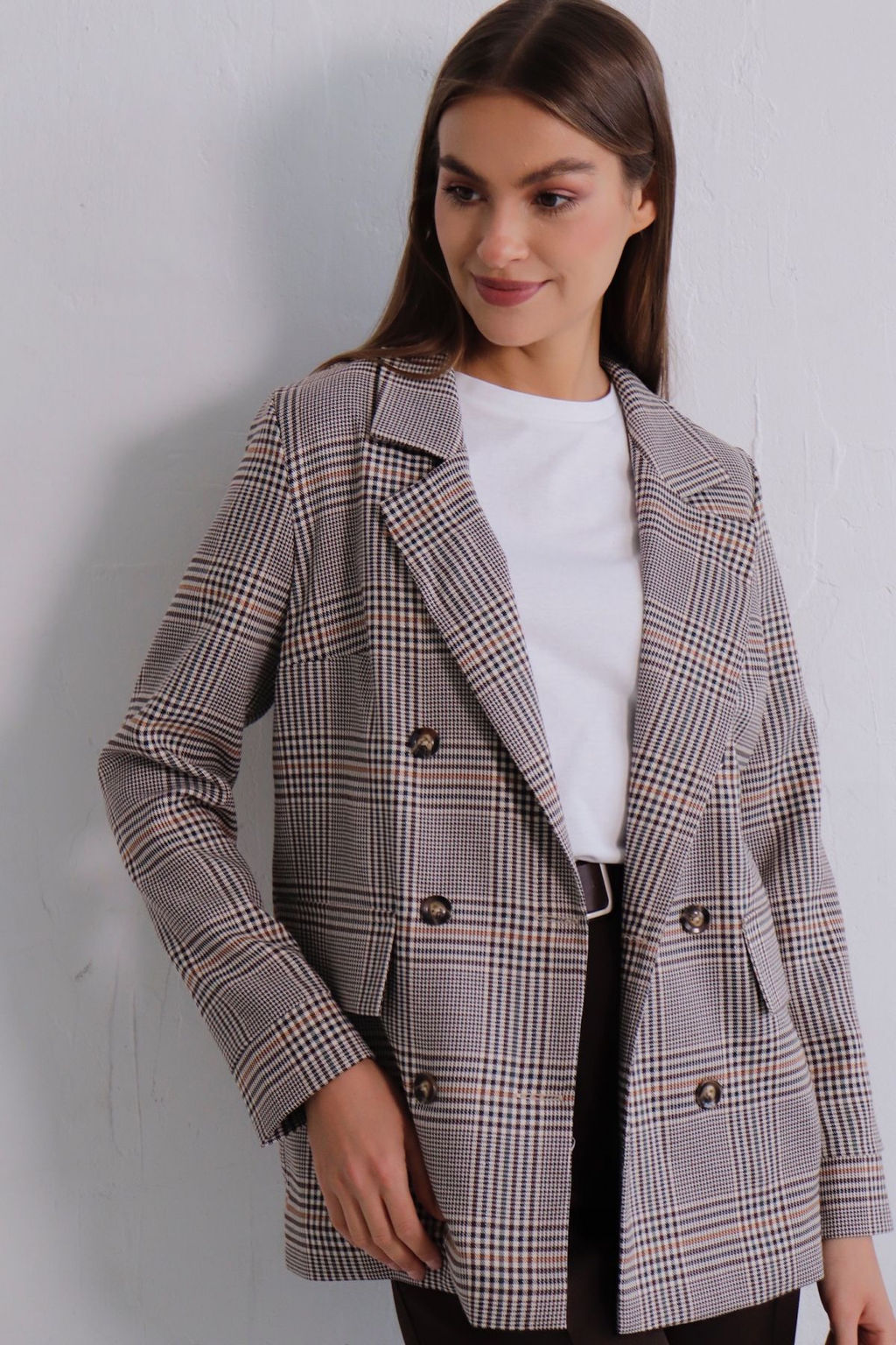 11827 Жакет двубортный в клетку - Martichelli фото 15