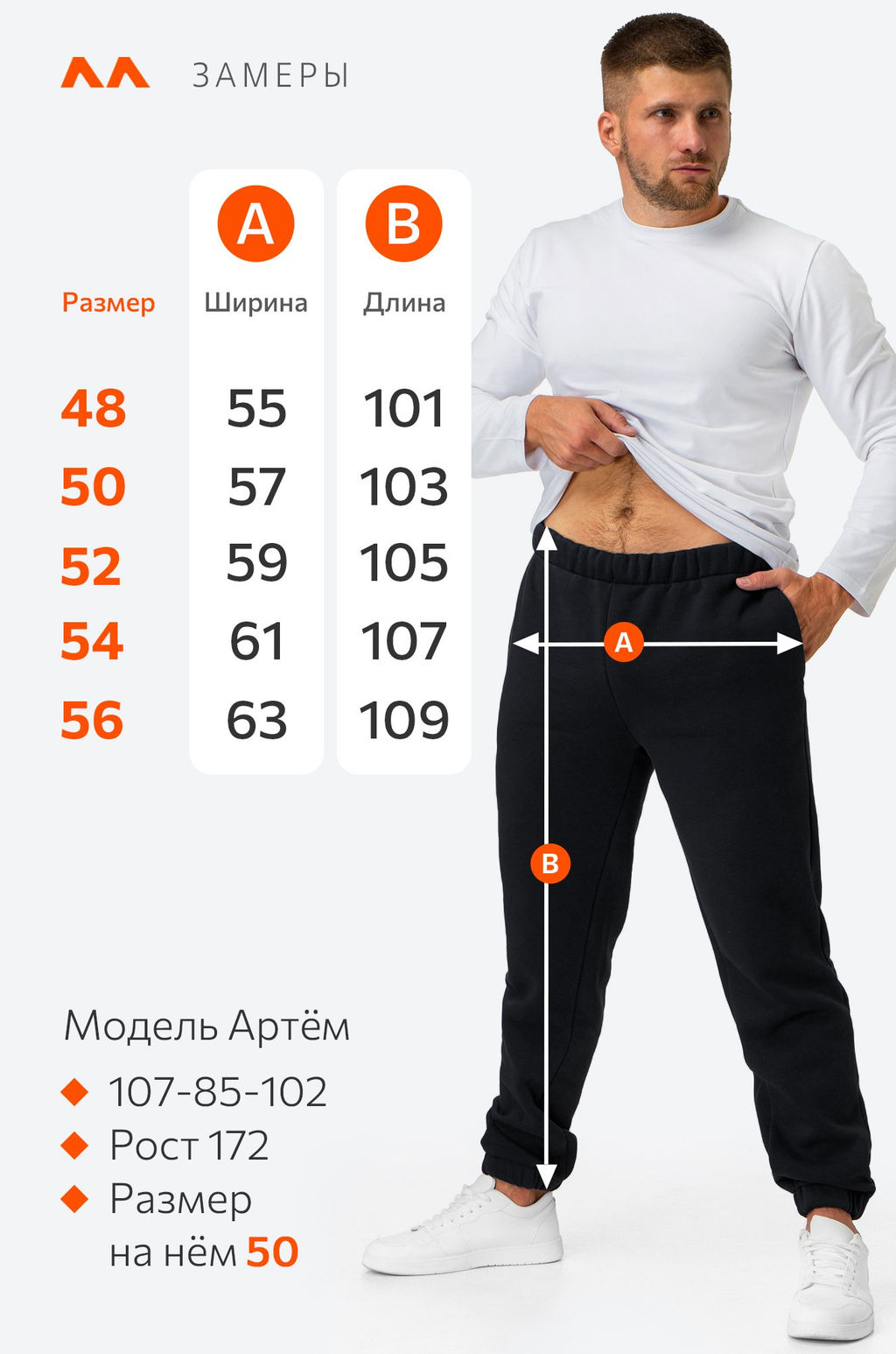 Мужские брюки из футера с начесом Happyfox