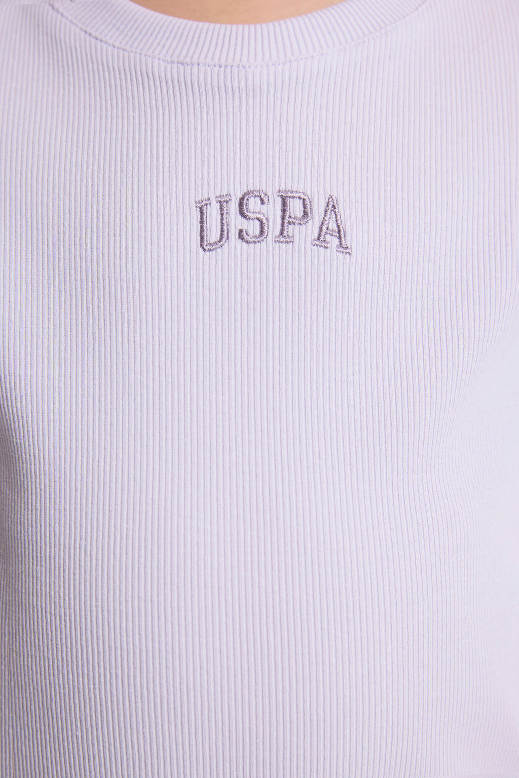K_z _ocuk Lila Bisiklet Yaka Basic Ti__rt - U.s. polo assn фото 6