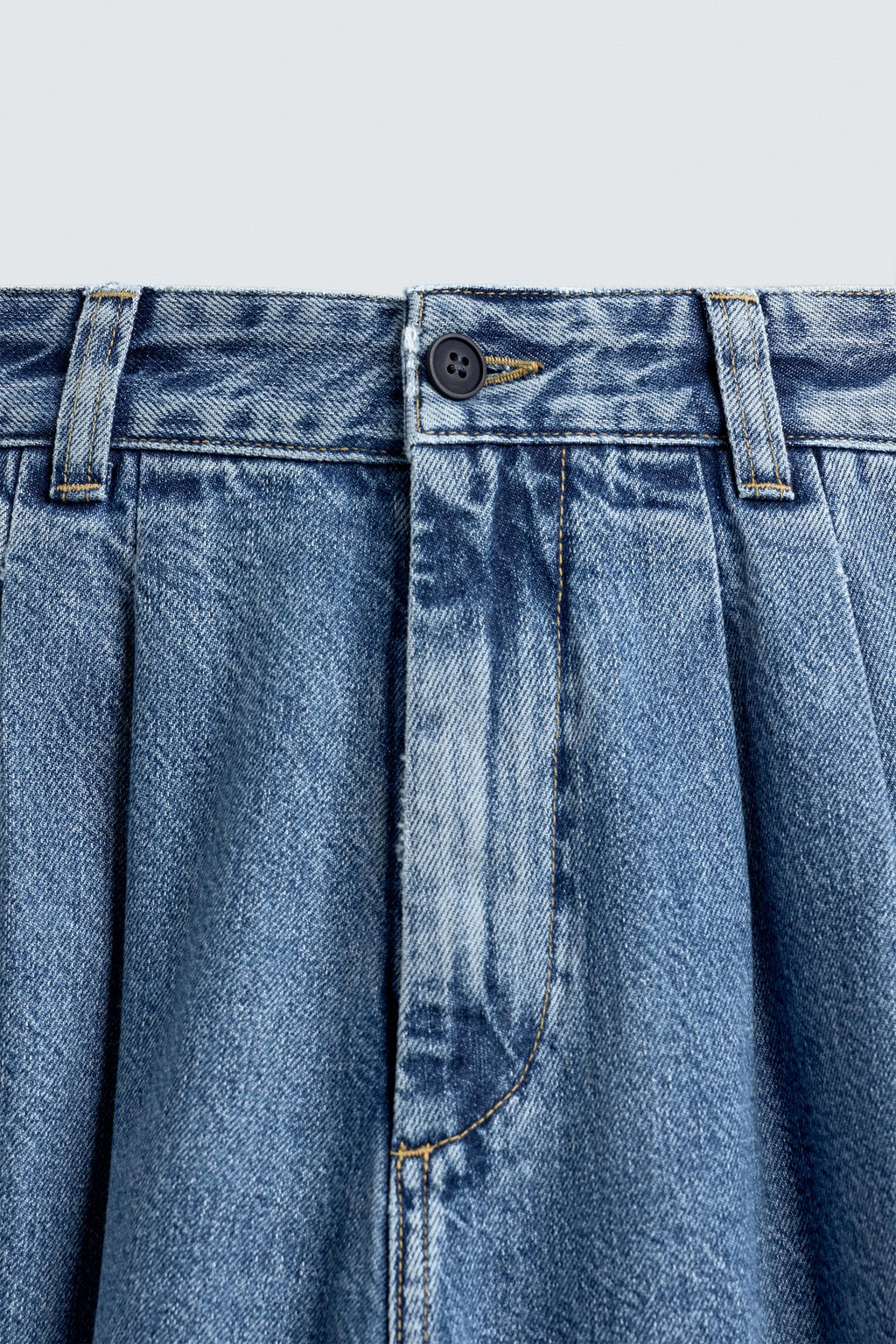 WIDE-FIT PLEATED JEANS - Zara фото 10