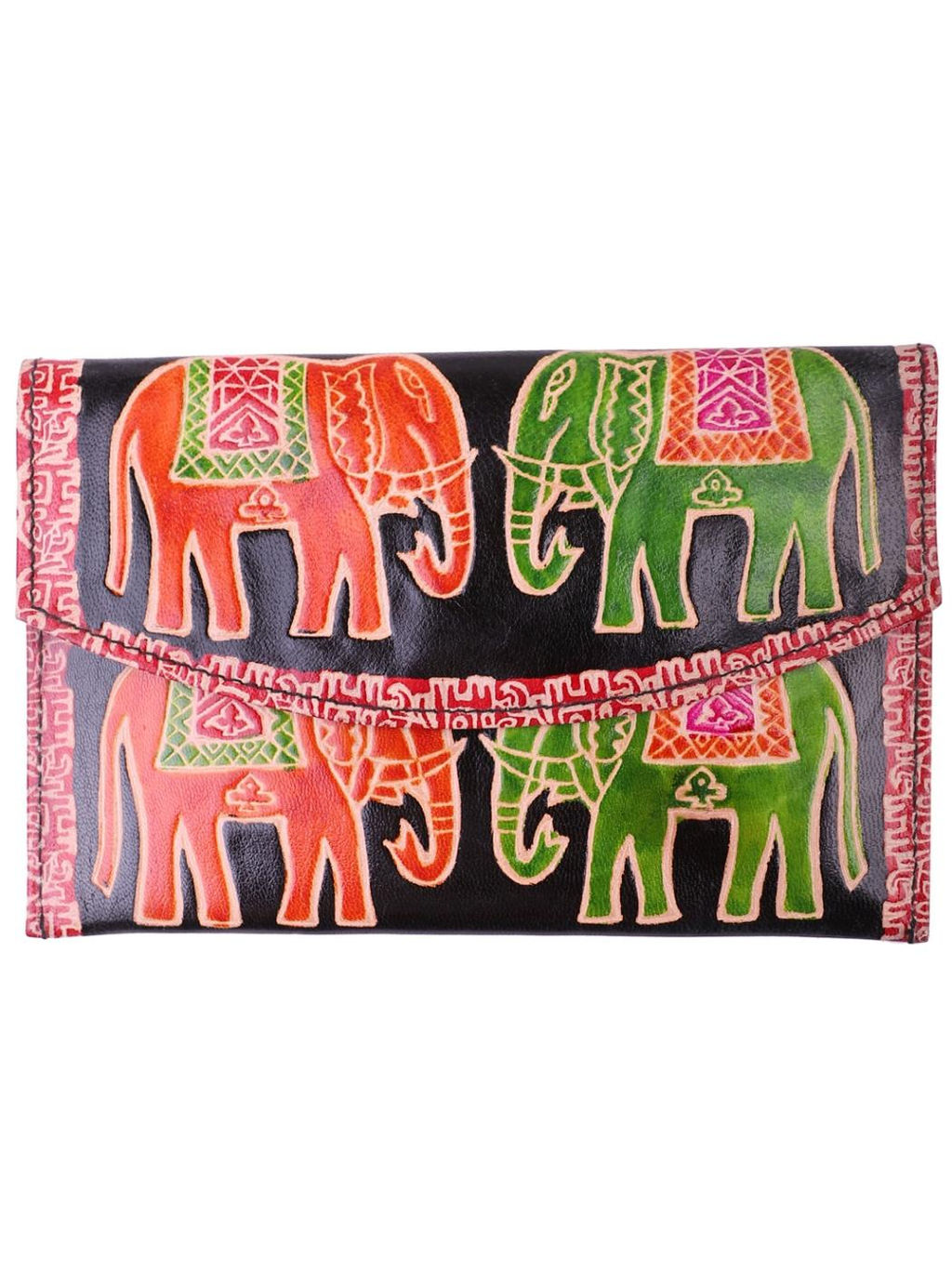 Кошелек кожа ручной принт № 180/42 - Ганг фото 2