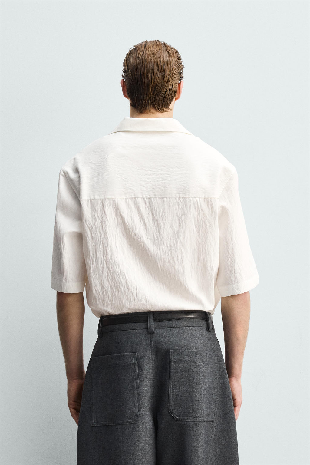 CAMISA POLO ESTRUCTURA RAYAS / Blanco - Zara фото 3