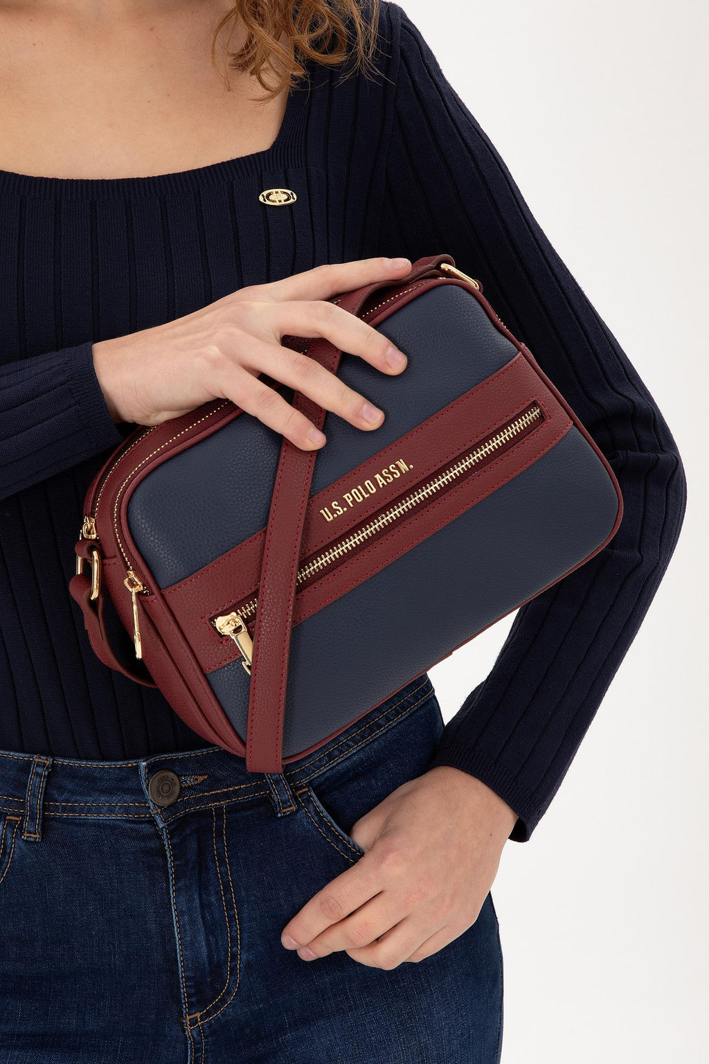 Женская темно-синяя сумка через плечо Неожиданная скидка в корзине - U.s. polo assn фото 2