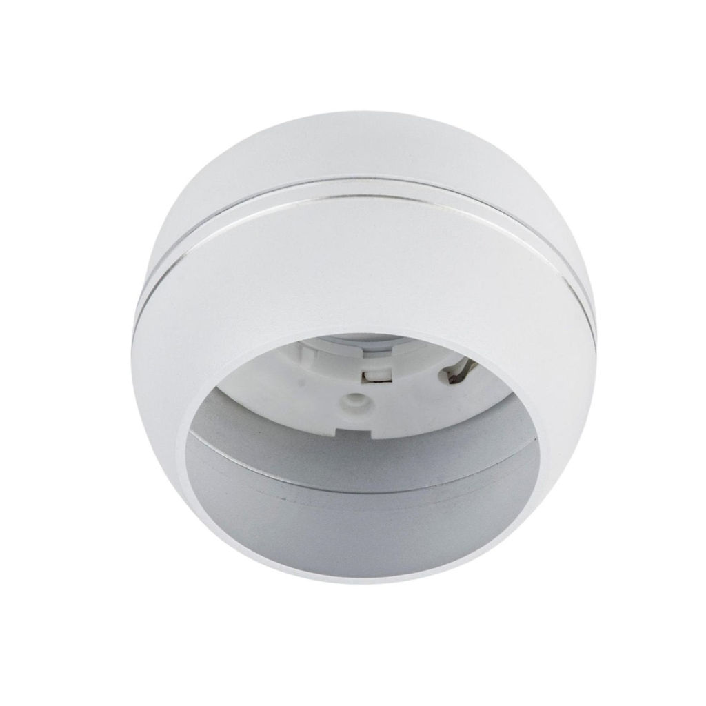 DLC-S614 GX53 WHITE/SILVER Светильник декоративный встраиваемый/накладной, серия Sotto. Без лампы, цоколь GX53. Металл. Белый/Серебро. TM Fametto