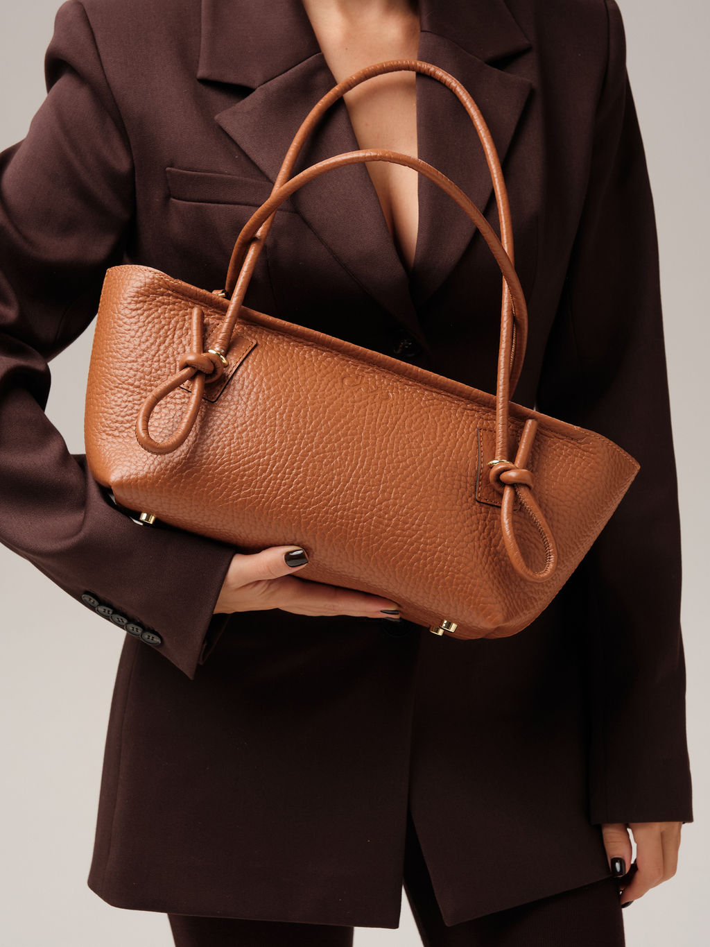 Кожаная сумка Linda DBR 31340 коричневый камень  фото 3