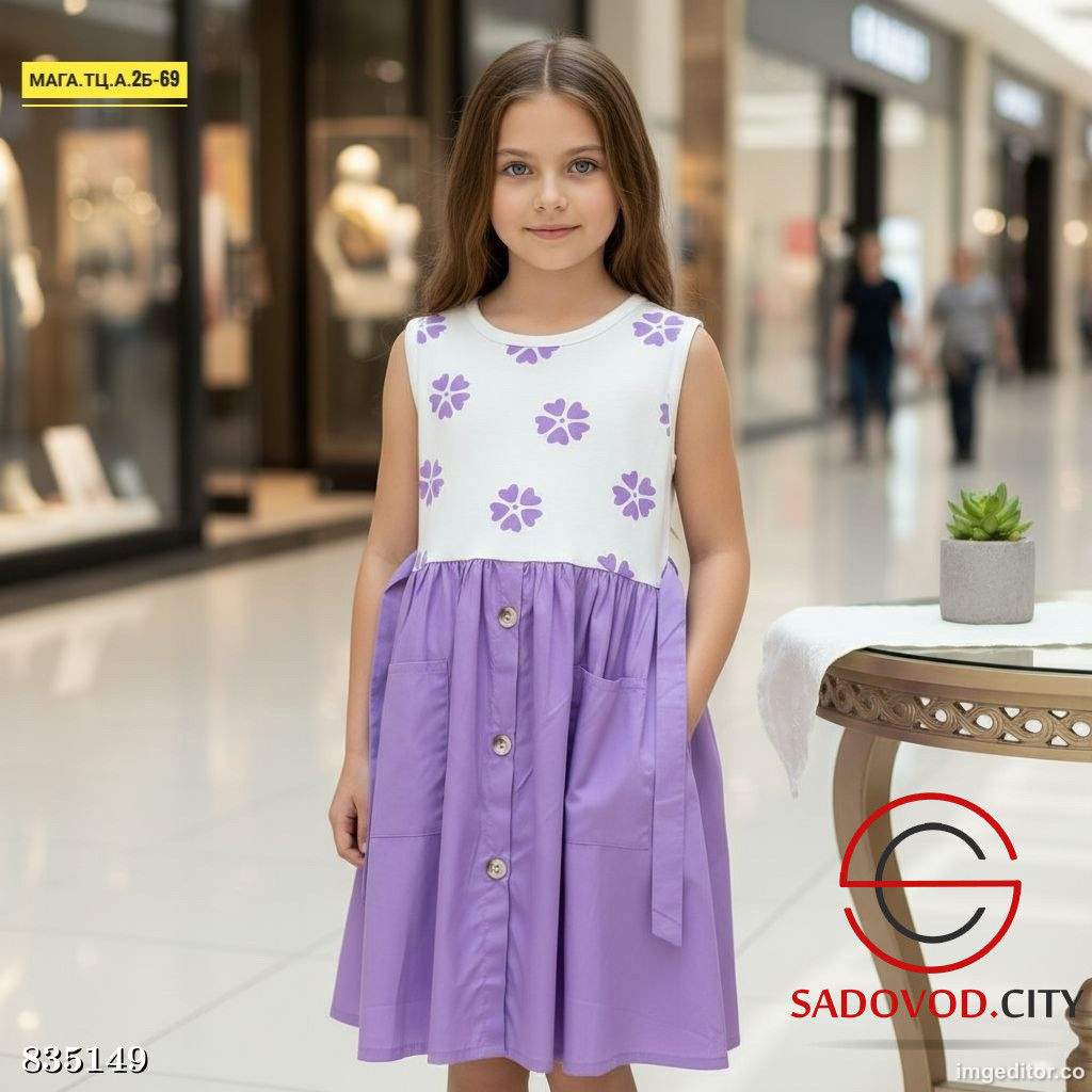 Платье для девочки с рисунком