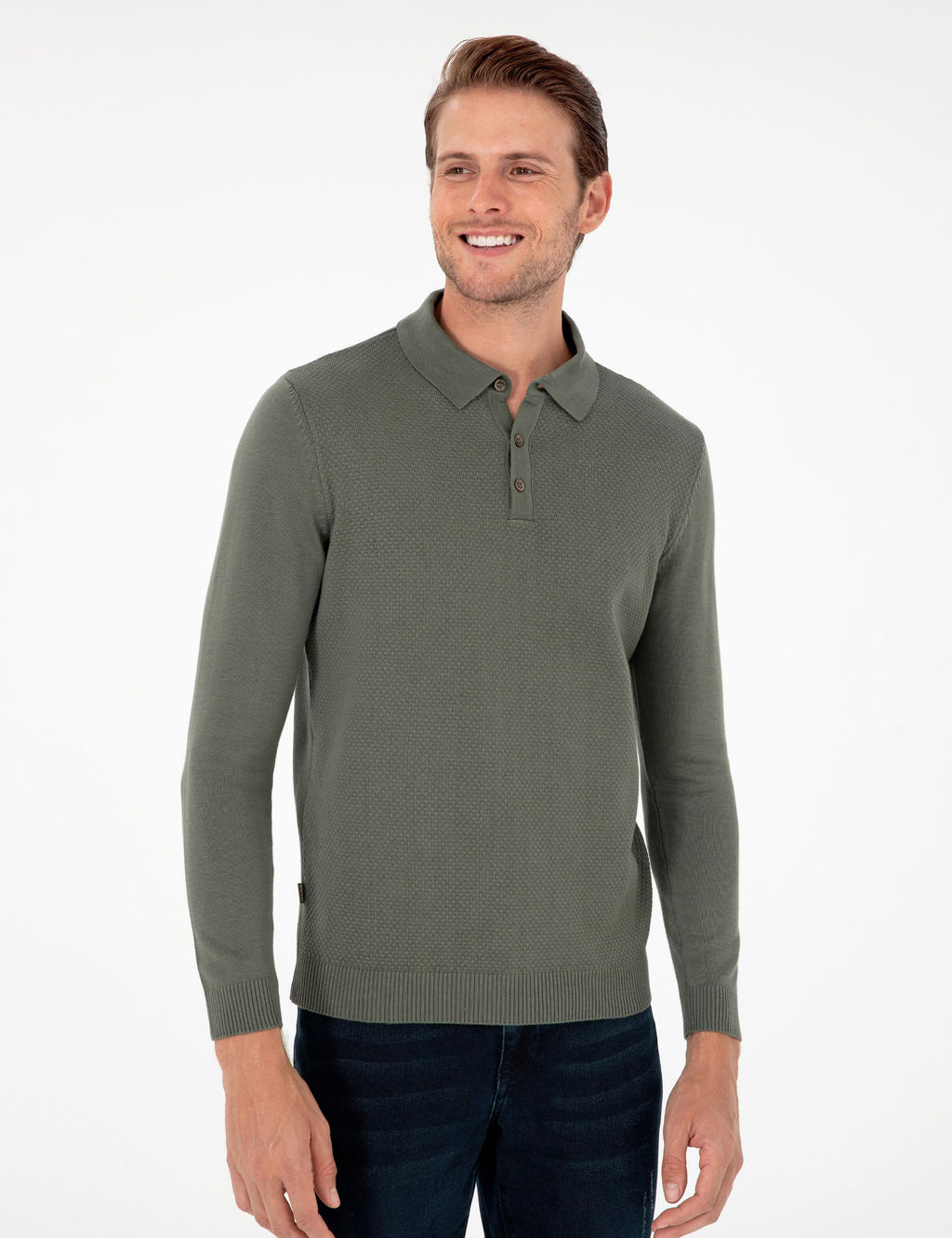 Duman Slim Fit D__meli Polo Yaka Triko Kazak - Pierre cardin фото 3