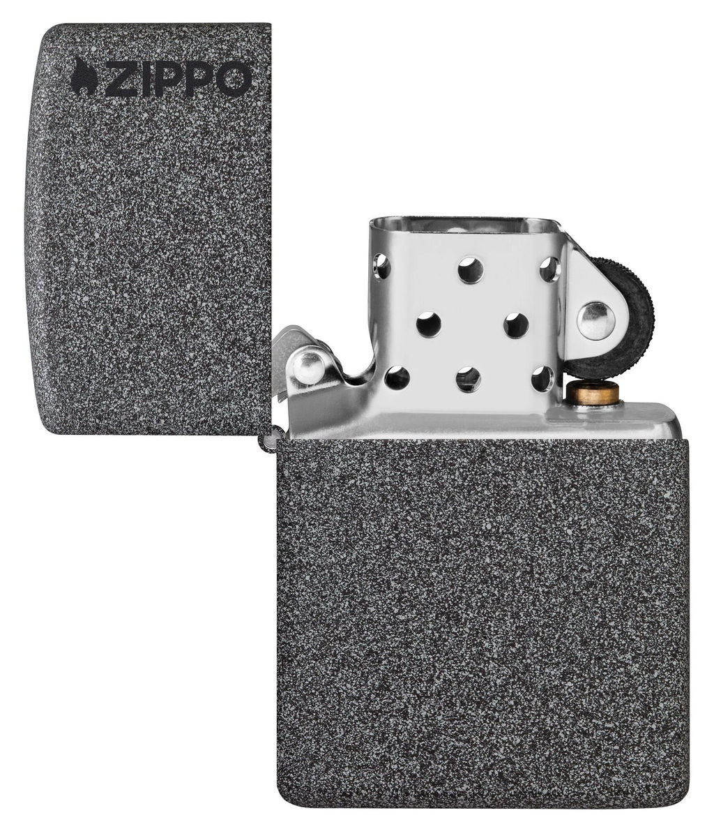 Зажигалка ZIPPO Логотип с каменным покрытием | Logo Iron Stone 211ZL  фото 4