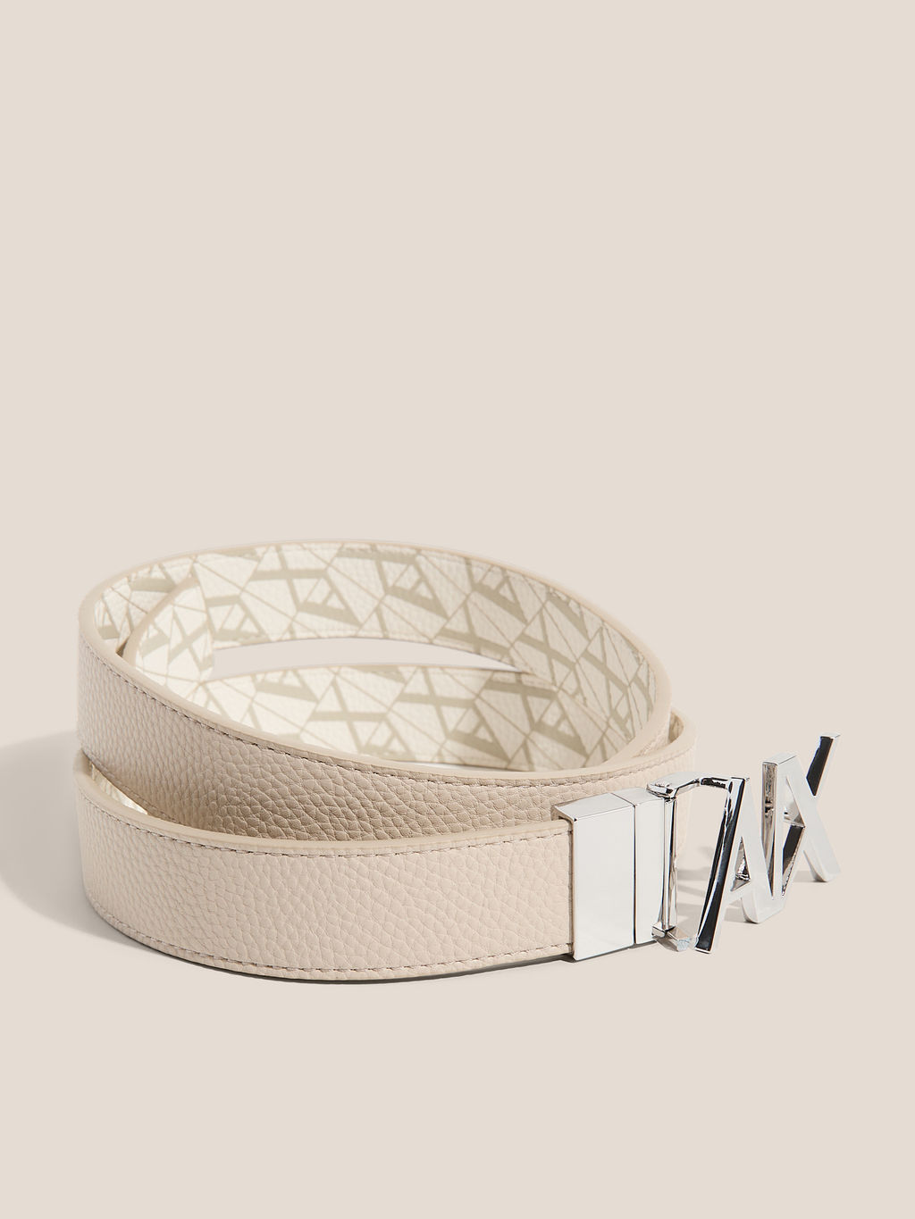 Женский ремень ARMANI EXCHANGE Артикул 4363834, молочно-бежевый