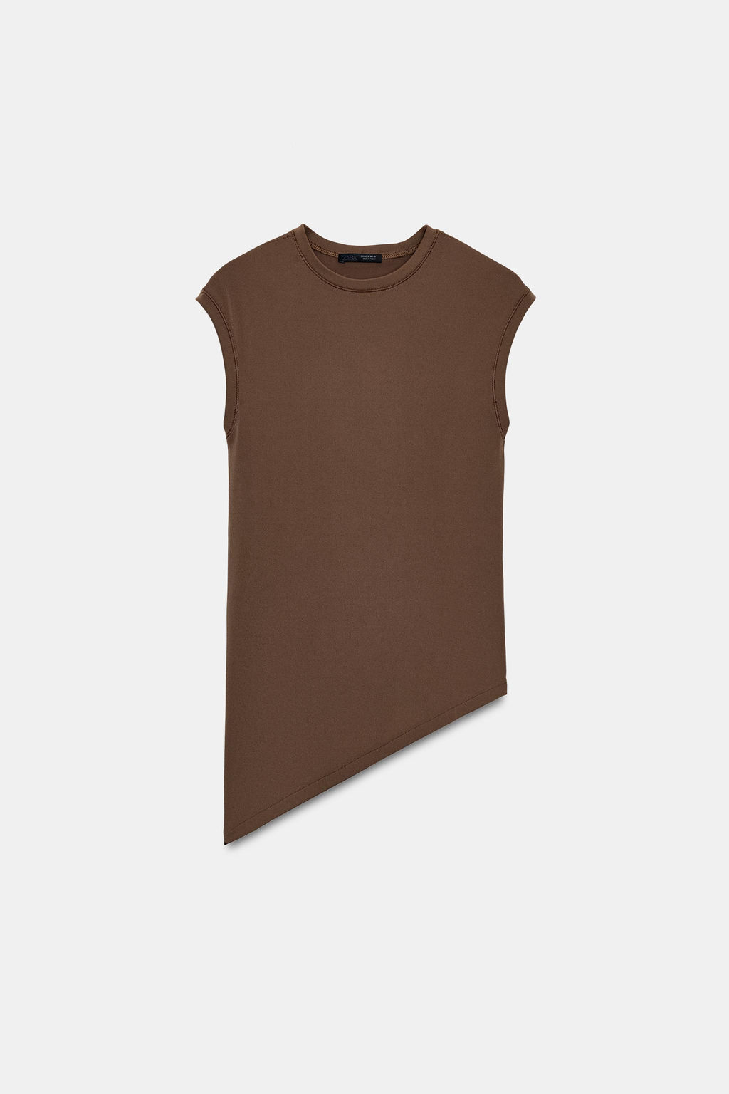 ASYMMETRIC SLEEVELESS T-SHIRT - Zara фото 12