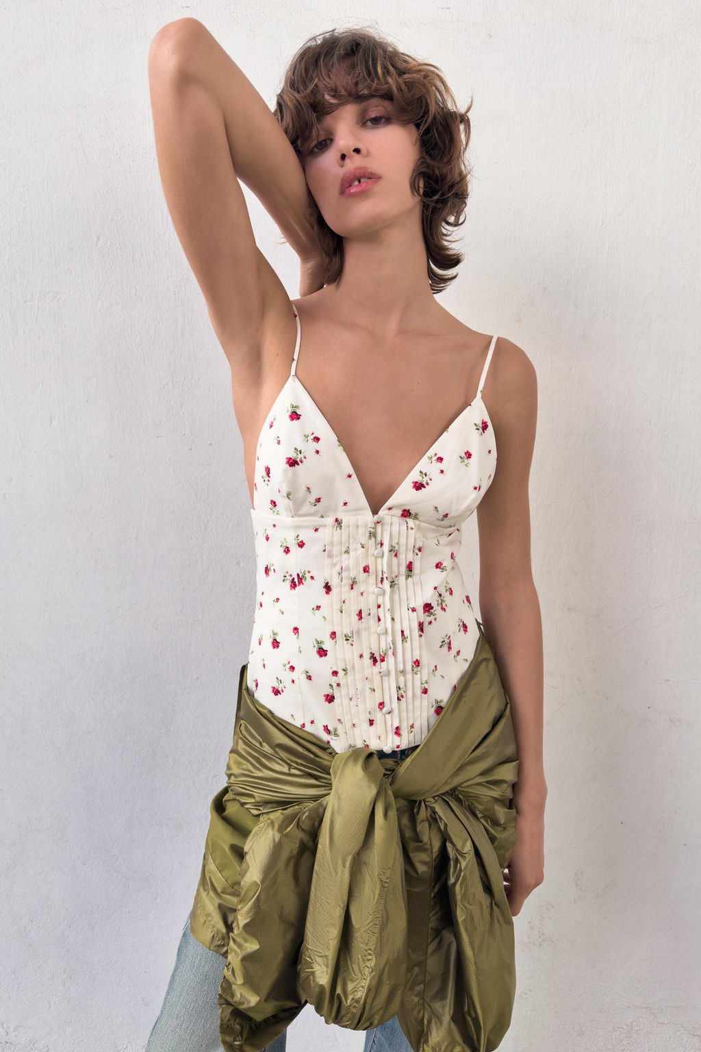 TOP TIRANTES PLIEGUES / Crudo / Rojo - Zara фото 2