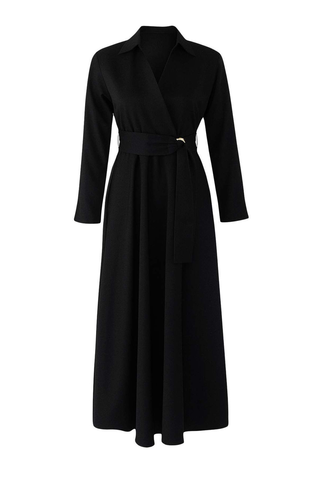 TRENDYOLMILLA Mavi Kusakl? Etegi Piliseli Kruvaze Yaka Maxi Dokuma Elbise TWOAW25EL00234  фото 10