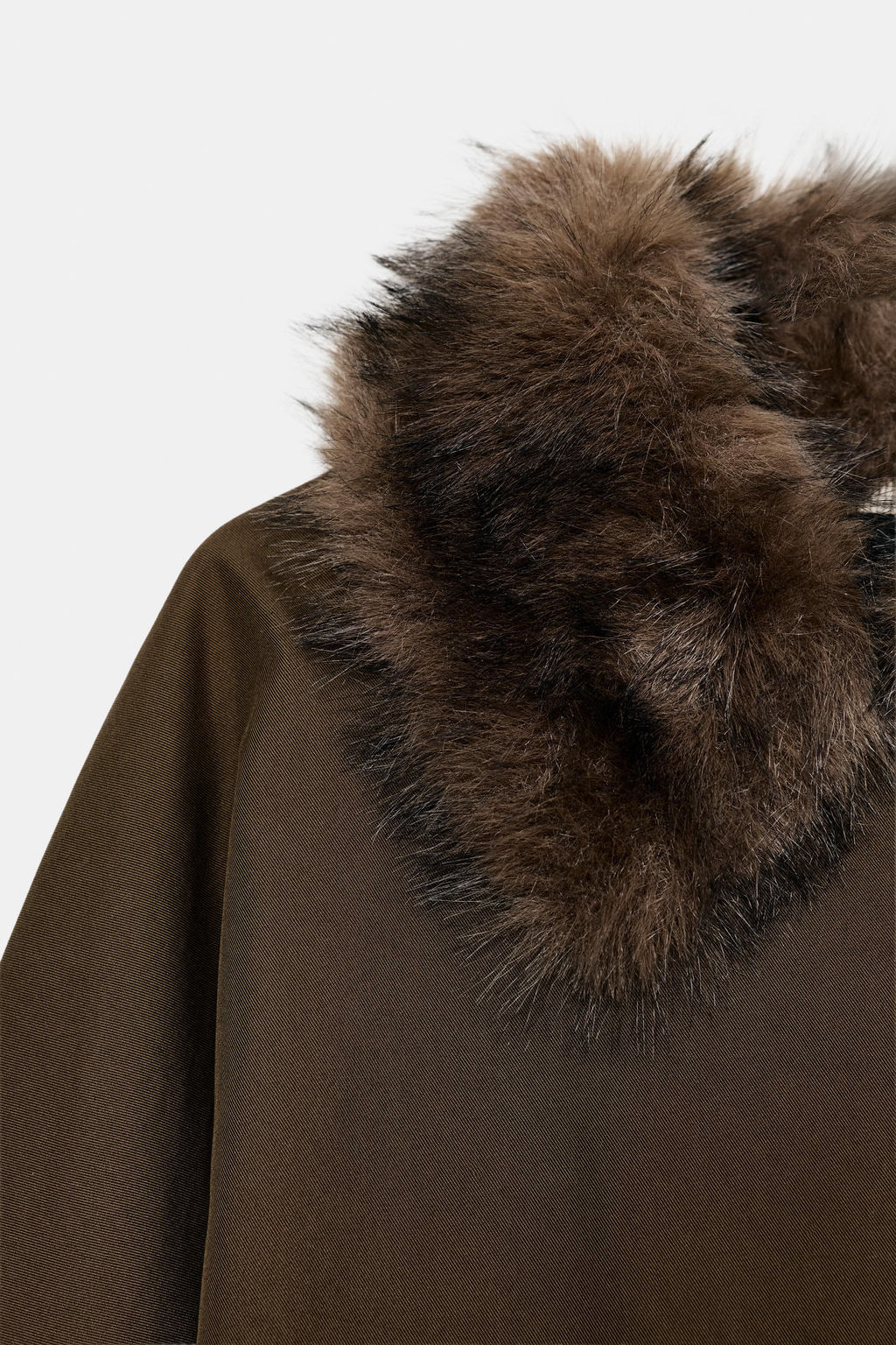 ZW COLLECTION FAUX SHEEPSKIN COLLAR PARKA - Zara фото 18