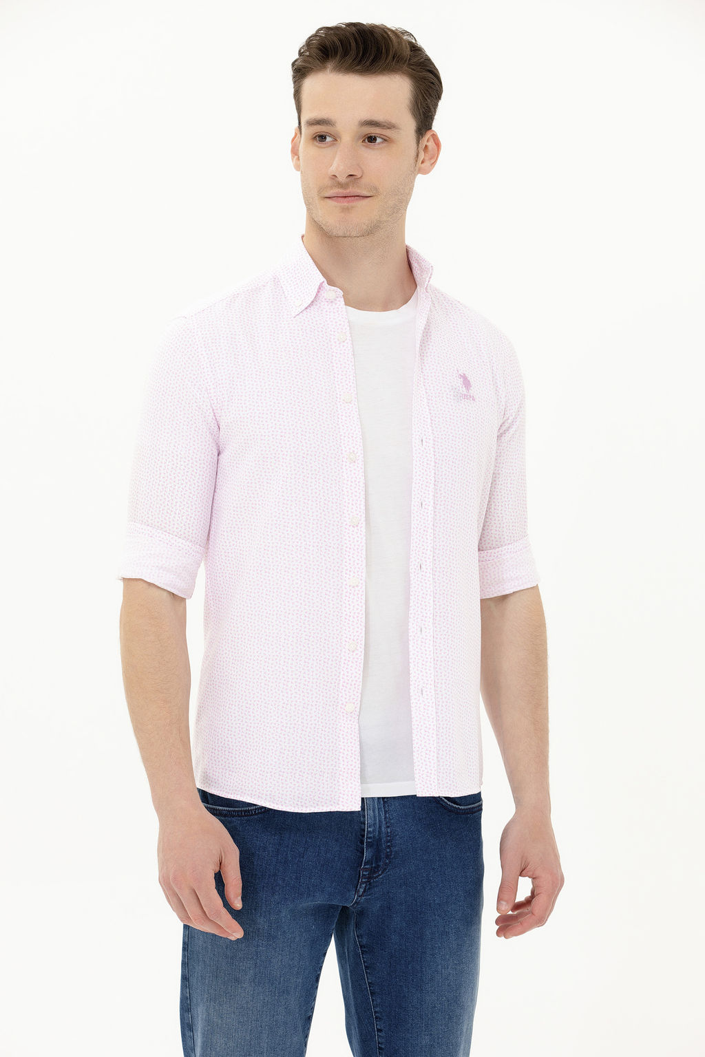 U. S. Polo Assn / Мужская рубашка с длинным рукавом Magnolia - U.s. polo assn фото 2