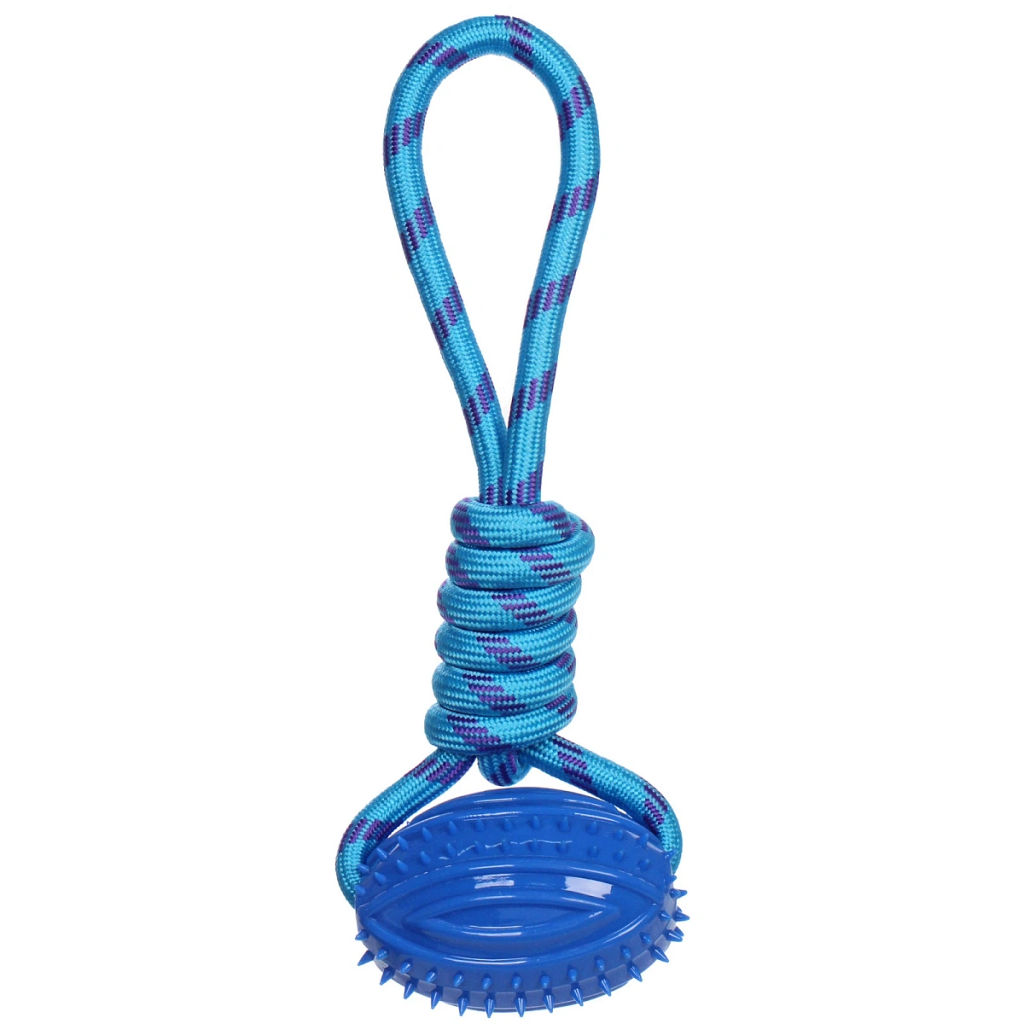 Цена за 2 шт. Игрушка-канат для всех пород собак "Счастливый хвост!", цвет синий, 28*8,5см/110гр