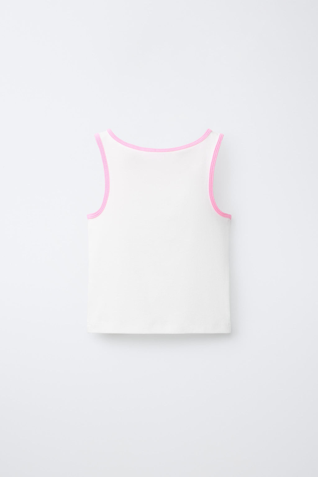 CAMISETA MANGA SISA ESTAMPADO / Rosa / Blanco