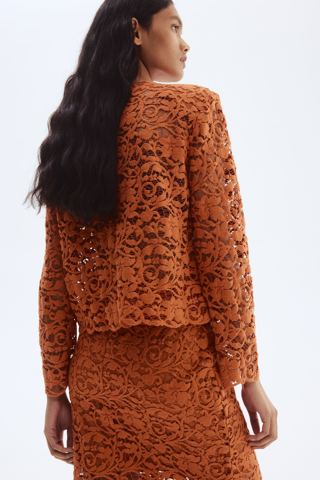 Blusa de encaje con hombreras - H&m фото 7