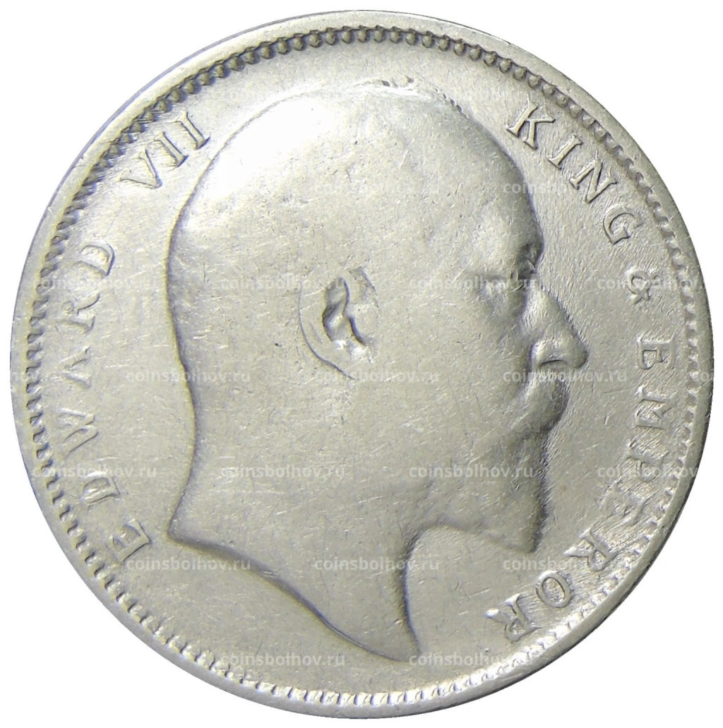 Монета 1 рупия 1906 года Британская Индия