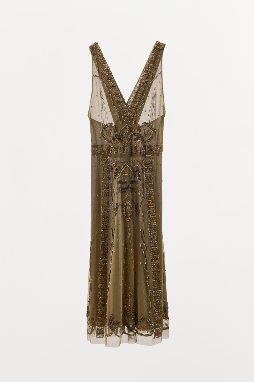 EMBROIDERED TULLE DRESS WITH BEADS - Zara фото 4