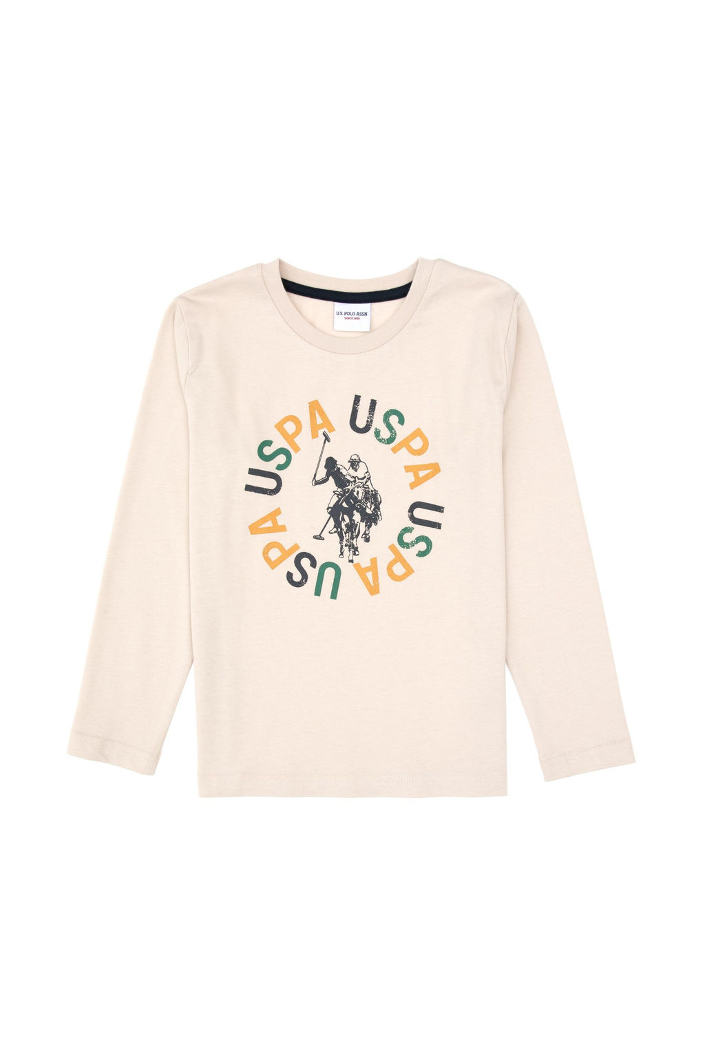 Erkek _ocuk Bej Pijama Tak_m_ Sepette S_rpriz _ndirim - U.s. polo assn фото 3