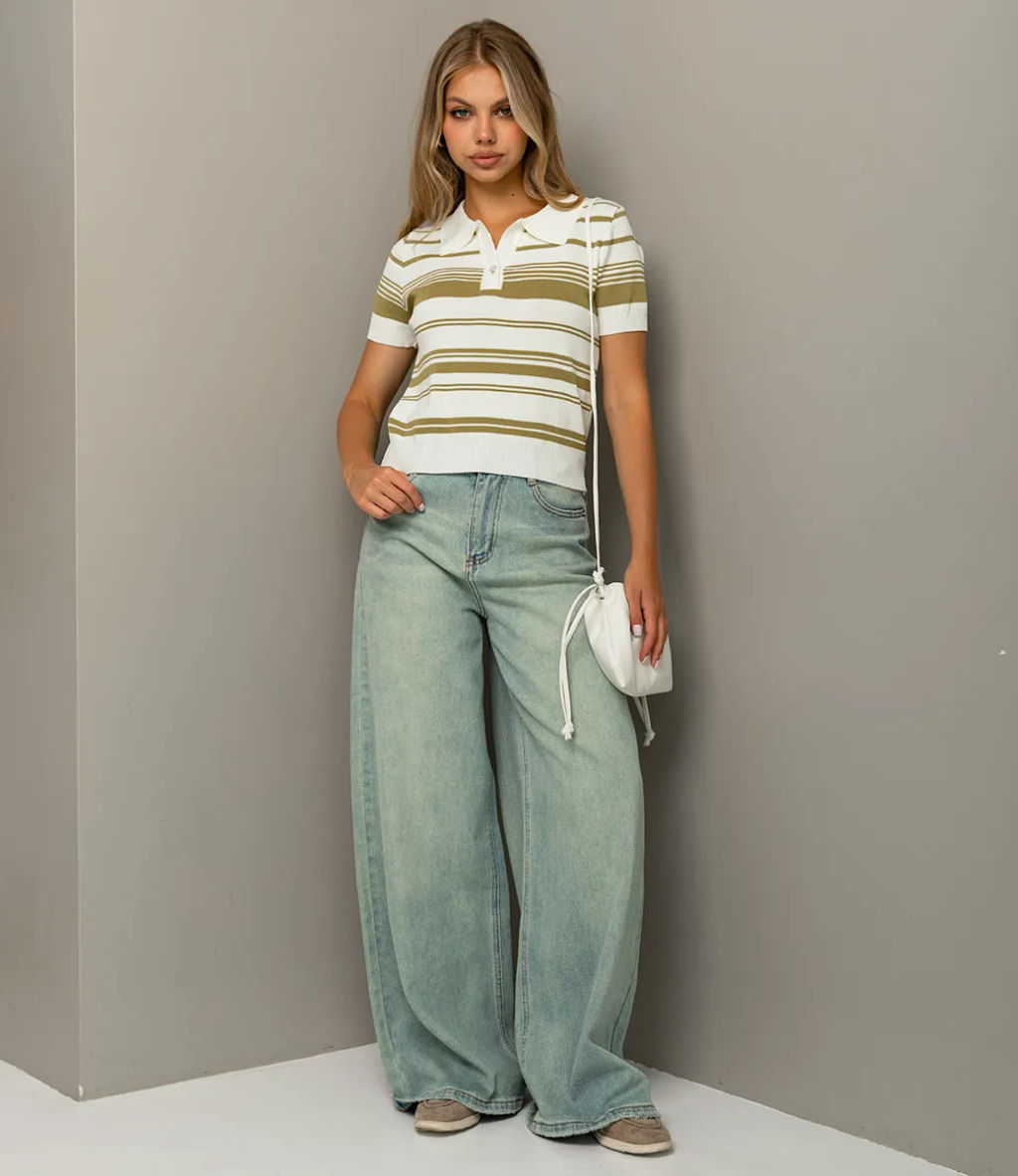 Футболка #КТ1217, оливковый,молочный - Dommod фото 4