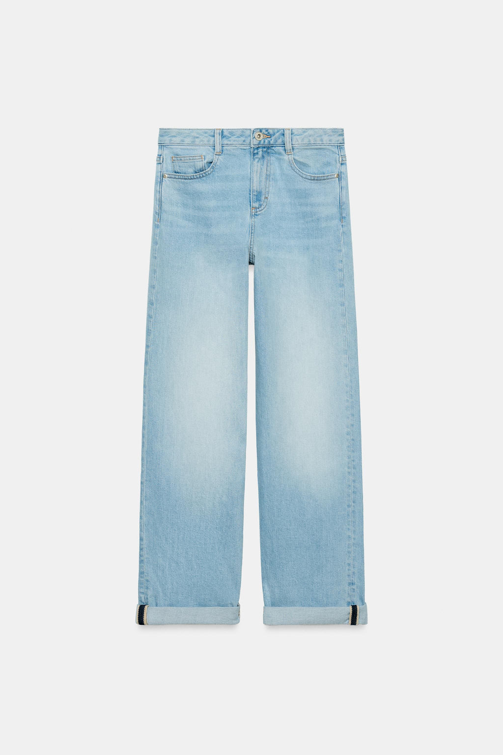 JEANS Z1975 RELAXED FIT TIRO MEDIO VUELTA BAJO / Azul claro - Zara фото 8
