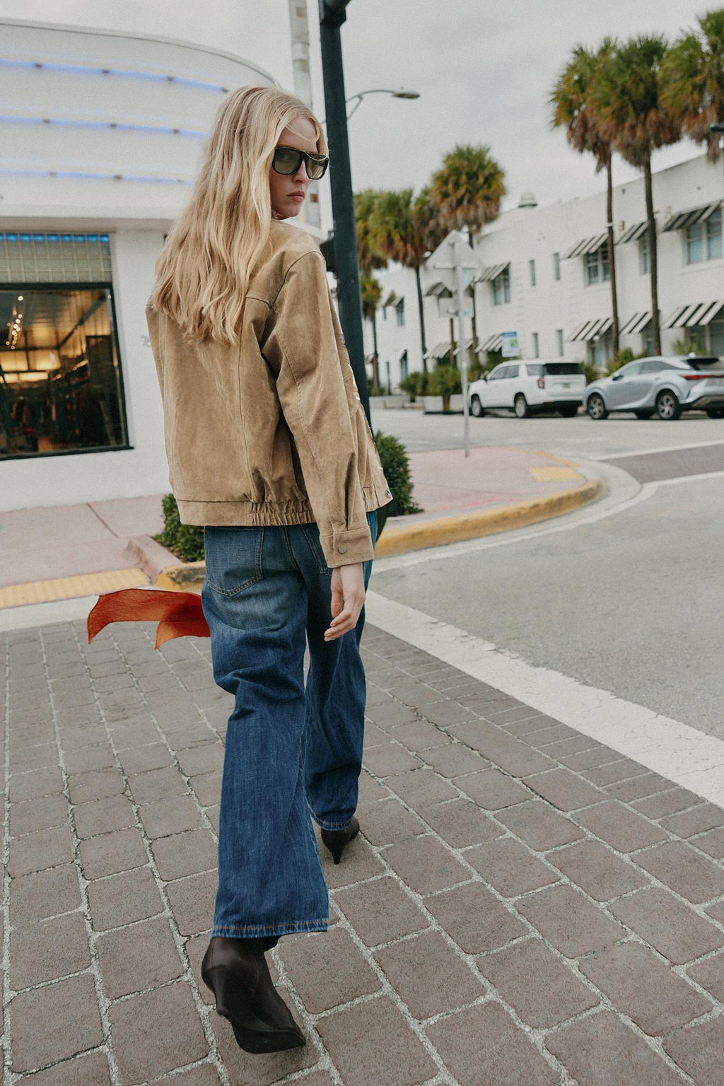 100% SUEDE LEATHER HIGH-NECK JACKET - Zara фото 19