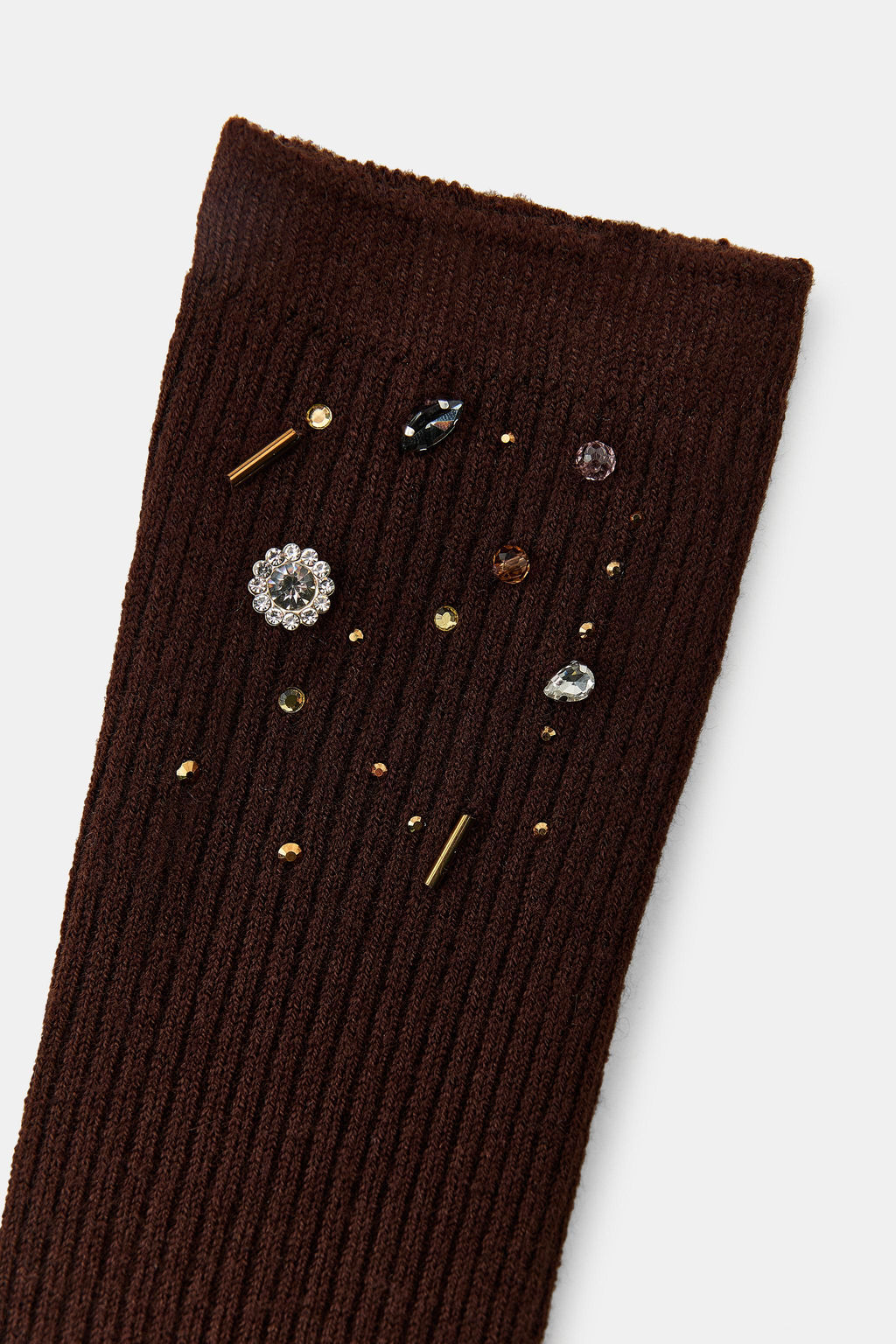 WOOL SOCKS WITH JEWELS AND BEADS - Zara фото 4