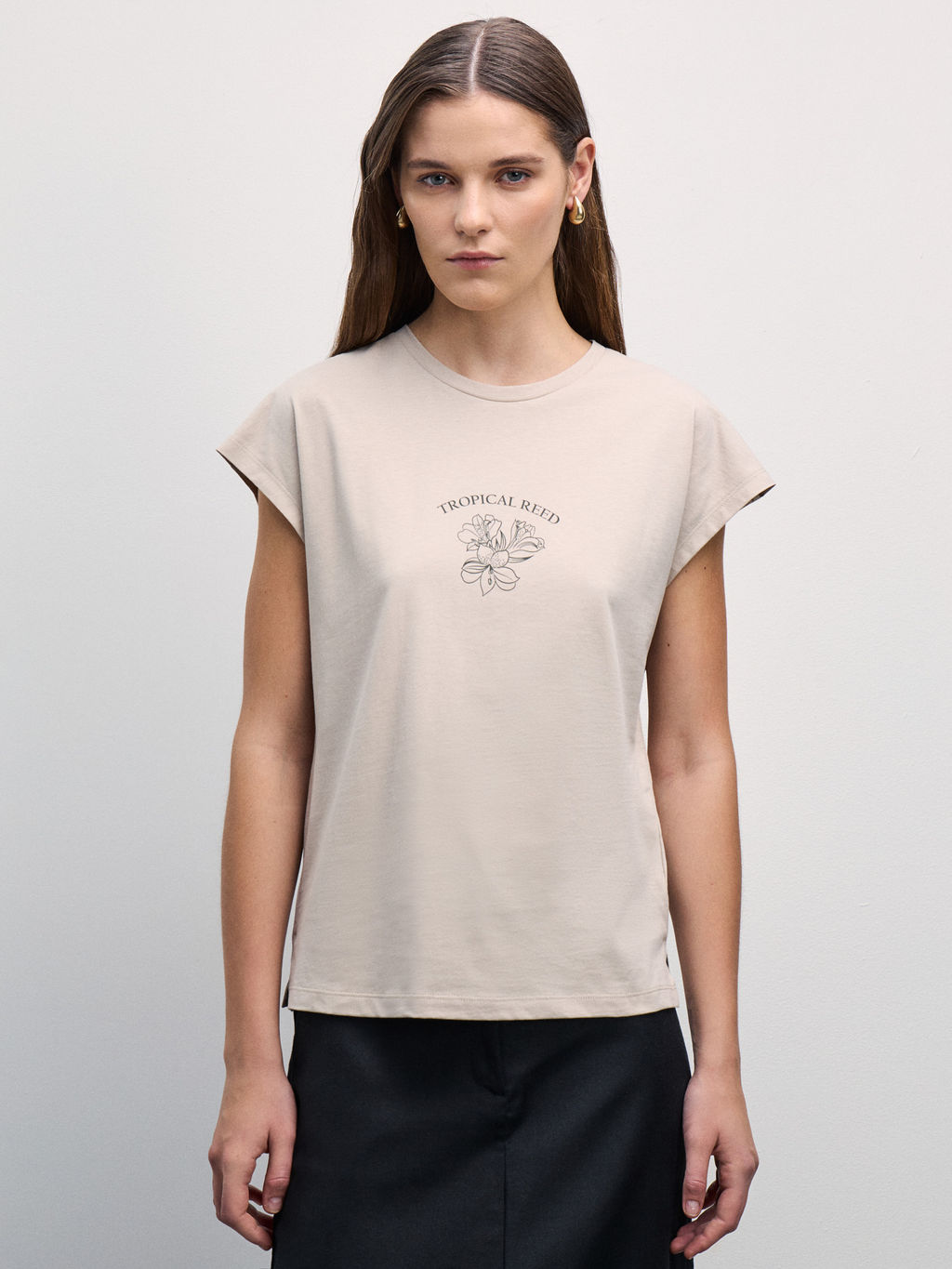 Футболка с принтом / Zarina  фото 4